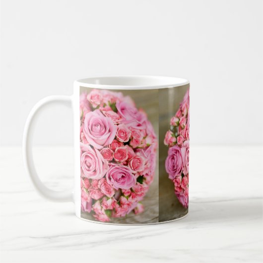 Rose Bouquet Flower Koffiemok (Links)