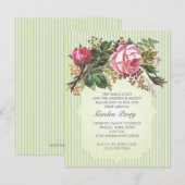  Rose Bouquet Garden Party Kaart (Voorkant / Achterkant)