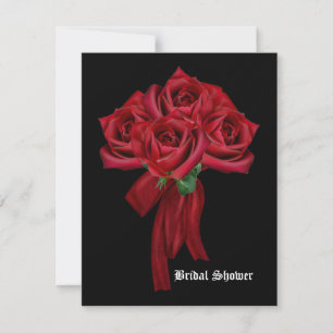 Rose Bouquet Gothic Vrijgezellenfeest Kaart