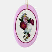 Rose Bouquet-kerstversiering Keramisch Ornament (Rechts)