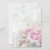 Rose Bouquet Pastel Rose Faire-part de mariage Flo (Dos)