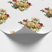 Rose Bouquet Pattern  Elegant Cadeaupapier (Hoek)