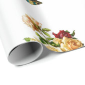 Rose Bouquet Pattern  Elegant Cadeaupapier (Rol Hoek)