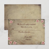 Rose Bouquet RSVP Kaartje (Voorkant / Achterkant)