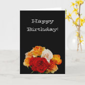 Rose Bouquet Verjaardag Kaart (Gele Bloem)