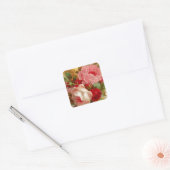  Rose Bouquet Vierkante Sticker (Envelop)