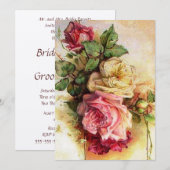  Rose Bouquet Wedding Invitation Kaart (Voorkant / Achterkant)
