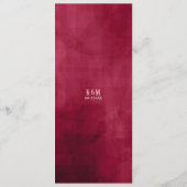 Rose Bourgogne/Crème Mariage Menu ID584 (Dos)