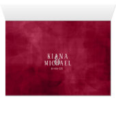 Rose Bourgogne/Crème Mariage Merci ID584 (Intérieur Horizontal (Bas))