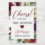 Rose Bourgogne Mini Étiquette de bouteille à vin (Étiquettes simples)