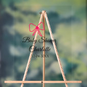 ROSE BOW SIMPLE BABY SHOWER AJOUTER LE NOM DATE MI (Neutre)