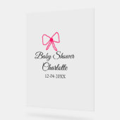 ROSE BOW SIMPLE BABY SHOWER AJOUTER LE NOM DATE MI (Angle)