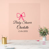 ROSE BOW SIMPLE BABY SHOWER AJOUTER LE NOM DATE MI (Mariage)