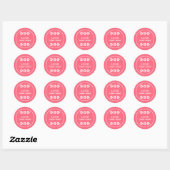 Rose | Branches Blanches Mariage Favor Stickers (Feuille)