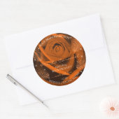 Rose Brown orange avec Feuilles de Palm Étiquettes (Enveloppe)