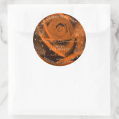 Rose Brown orange avec Feuilles de Palm Étiquettes (Sac)