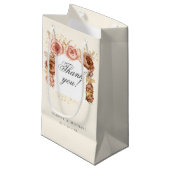 rose brun mariage merci petit sac cadeau (Devant Angle)