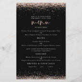 Rose Budget Parties scintillant Gold Mariage Menu (Devant)