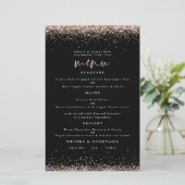 Rose Budget Parties scintillant Gold Mariage Menu (Debout devant)