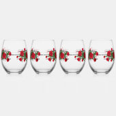 Rose bush wijnglas zonder voet (Links)