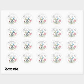 Rose & Butterfly Bruiloftsfeest | Theevisite met B Ronde Sticker (Vel)