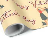 Rose  cadeaupapier (Rol Hoek)