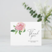 Rose - carte de remerciements de douche nuptiale (Debout devant)