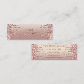 Rose Carte de visite Gold Personnalisé Votre Nom I (Devant / Derrière)