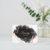 Rose Carte de visite noir et Rose (Debout devant)