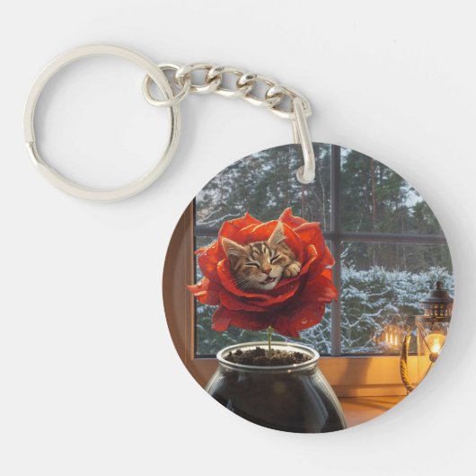 Rose Cat Dream Sleutelhanger (Voorkant)