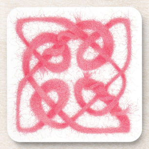 ROSE CELTIC KNOT Dessous de verre en plastique dur