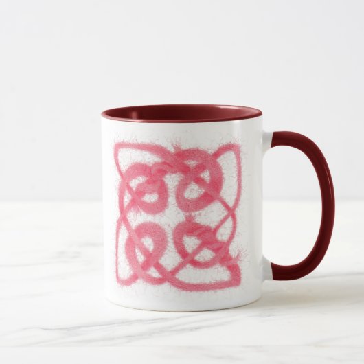ROSE CELTIC KNOT Maroon Combo Mug (Droite)