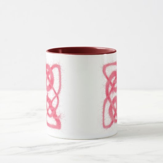 ROSE CELTIC KNOT Maroon Combo Mug (Centre)
