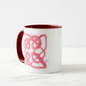 ROSE CELTIC KNOT Maroon Combo Mug (Devant gauche)