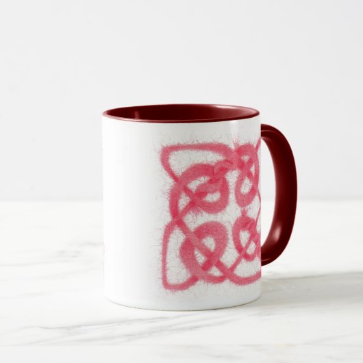 ROSE CELTIC KNOT Maroon Combo Mug (Devant droit)