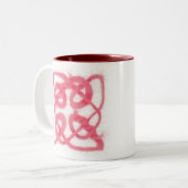ROSE CELTIC KNOT Maroon Mug à deux tons (Devant gauche)