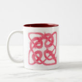 ROSE CELTIC KNOT Maroon Mug à deux tons (Gauche)