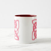 ROSE CELTIC KNOT Maroon Mug à deux tons (Centre)