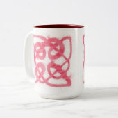 ROSE CELTIC KNOT Tall Maroon Mug à deux tons (Devant gauche)