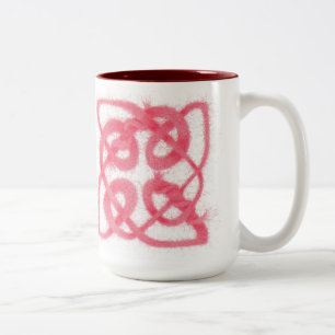 ROSE CELTIC KNOT Tall Maroon Mug à deux tons