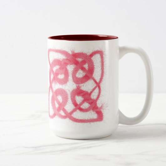 ROSE CELTIC KNOT Tall Maroon Mug à deux tons (Droit)
