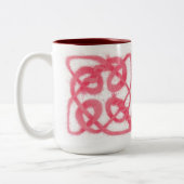 ROSE CELTIC KNOT Tall Maroon Mug à deux tons (Gauche)