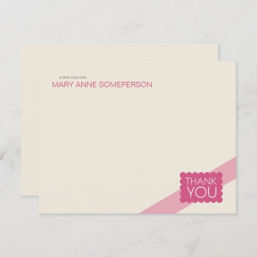 Rose chaud à calcaire | Cartes de notes de remerci (Devant / Derrière)