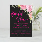 Rose Chaud Avec Invitation Rose De Douche Nuptiale (Debout devant)