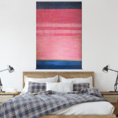 Rose chaud et marine Abstrait 2 - Impression en to (Insitu(Chambre))