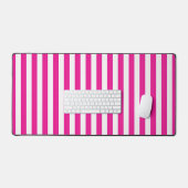 Rose Chaud et Rayures Verticales Blanches Minimali (Clavier et souris)