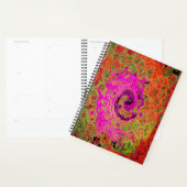 Rose Chaud Groovy Abstrait Rétro Tourbillon Liquid (Devant avec enveloppe)