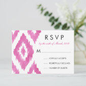 Rose Chaud Ikat RSVP (Debout devant)