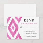 Rose Chaud Ikat RSVP (Devant / Derrière)