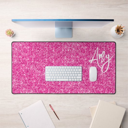 Rose Chaud Luxe Paillettes (Bureau 1)